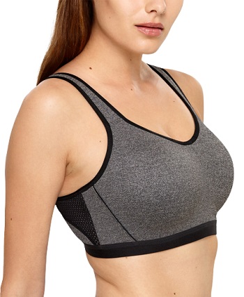 breathable mesh sports bra