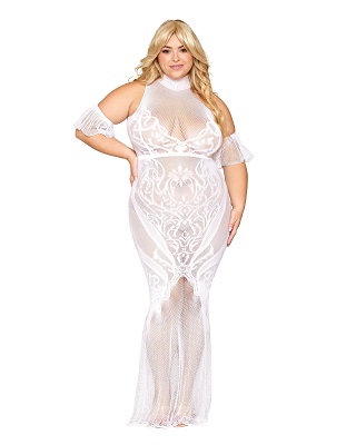 Dreamgirl-Plus-Size-Seamless-Geometric-Fence-Net-Design-Bodystocking-Gown-0490x